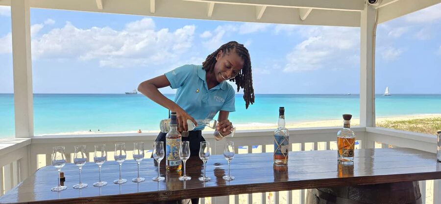 Bridgetown: Stade’s Rum Distillery Tour - Four rums above Brighton Beach
