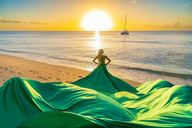 Flying Dress Photoshoot in Barbados - Choosing your six final photographs