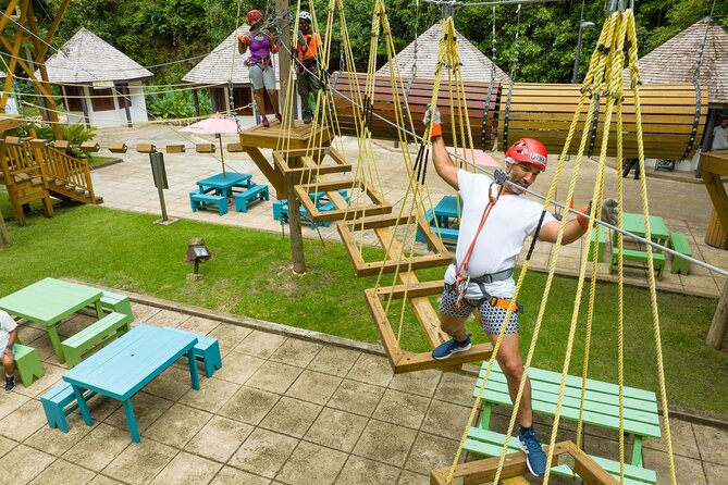 Zipline Experience & Obstacle Course at Harrison's Cave by Chukka - The Green Monkey Pool is a paid refreshment stop