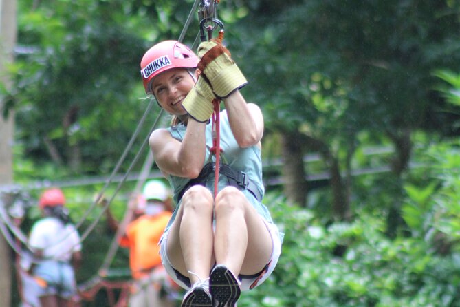 Zipline Experience & Obstacle Course at Harrison's Cave by Chukka - The Monkey Zipline starts with height